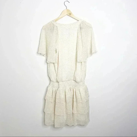 Rebecca Minkoff Off White Multi Pebble Tassel-neck Floral Dress Size Large - Picture 11 of 11